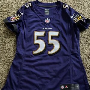 Nike Purple Ravens Jersey with Number 55